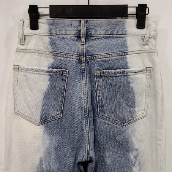 Pacsun Ultra High Rise Slim Jeans Women's 25 Blue White Button Fly Boho 90s Y2K - Picture 6 of 11
